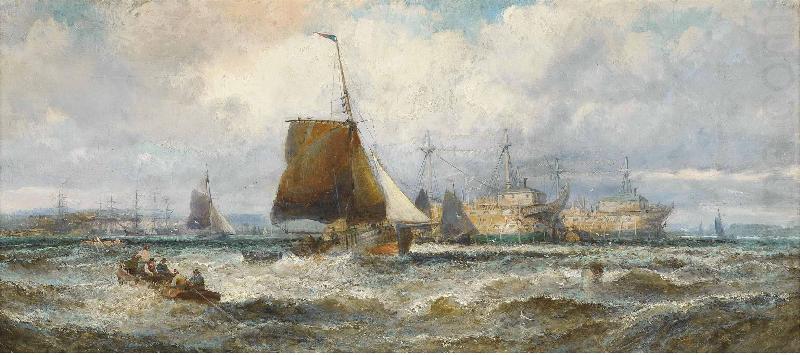 William Allen Wall Prison hulks and other shipping lying in the Hamoaze china oil painting image